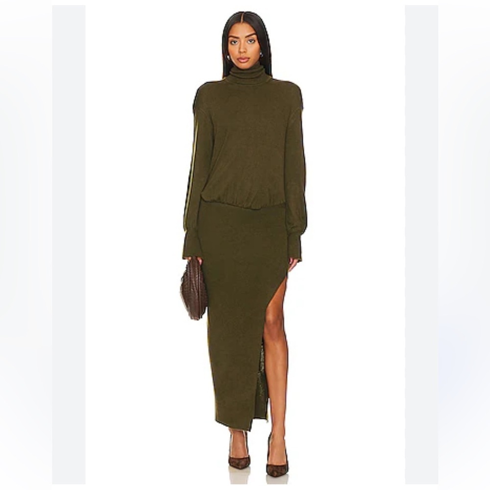 SER.O.YA Diana Dress Fort Greene sweater knit slit seroya Retrofete Revolve S